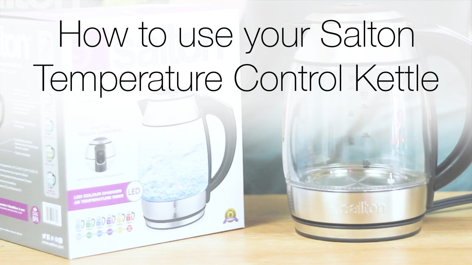 How to use your Salton Temperature Control Kettle