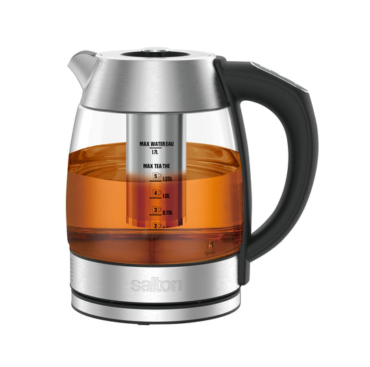 Salton Variable Temperature Touch Control Kettle 1.7 L with Removable Tea Steeper