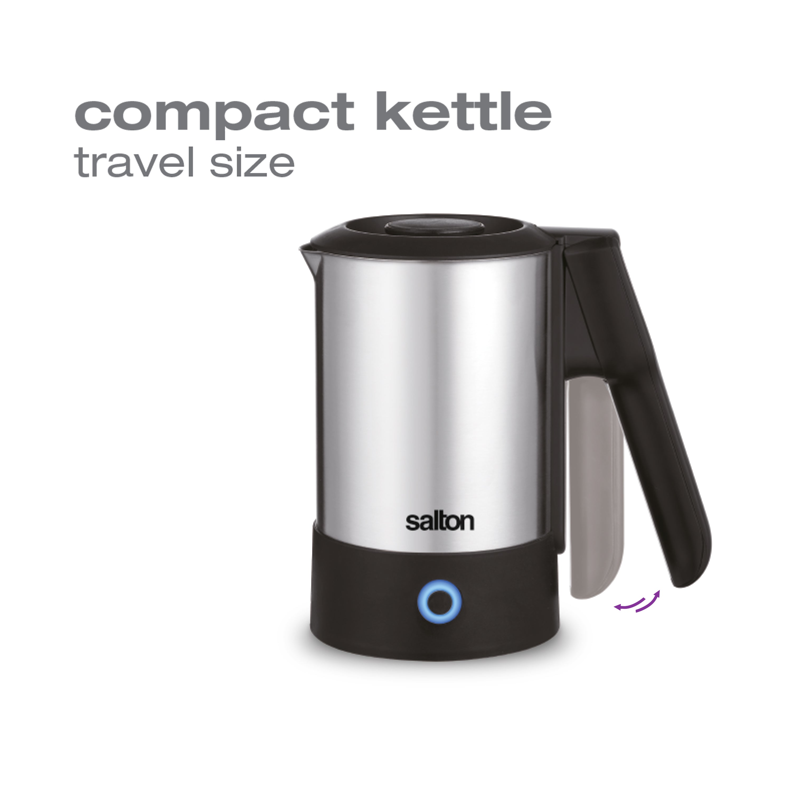 Salton Stainless Steel Travel Kettle 600 ml