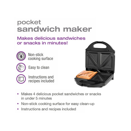 Machine à sandwich de poche - Noir