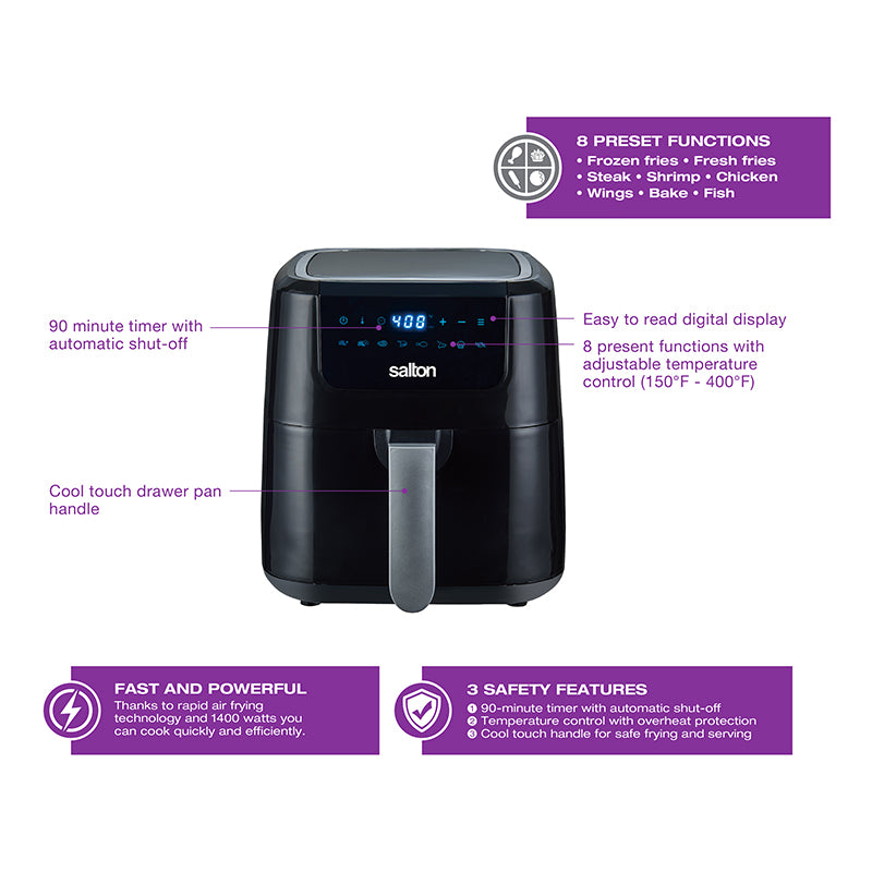 XL Digital Air Fryer – 5 L / 5.3 Q